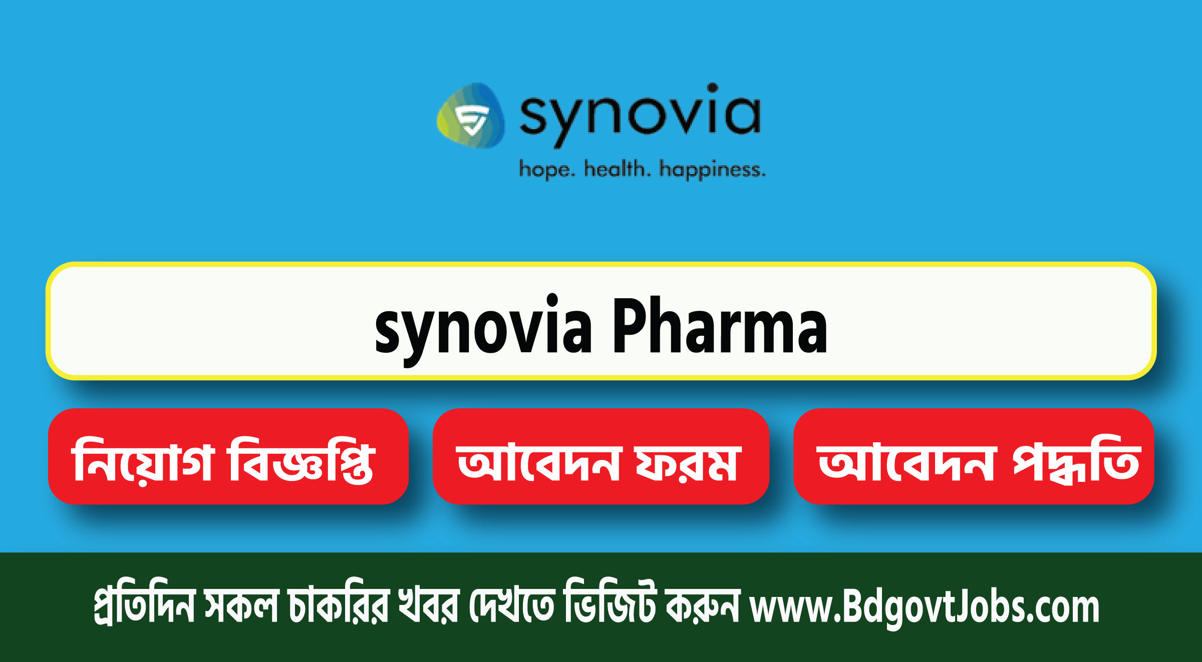 Synovia Pharma PLC Job Circular 2024